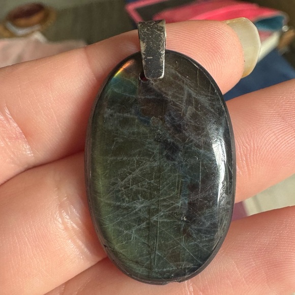 Vintage Labradorite Silver Pendant - Picture 4 of 11